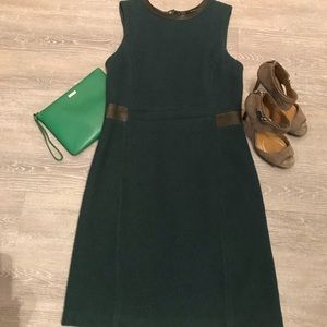 Rachel Roy wool dress with leather trim